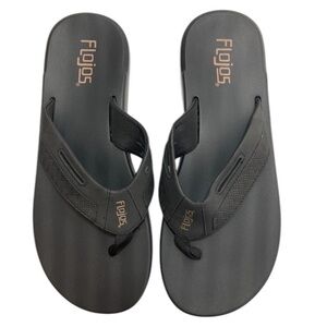NWT Flojos Black Memory Foam Flip Flop Sandals